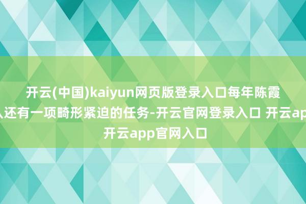 开云(中国)kaiyun网页版登录入口 每年陈霞和老师团队还有一项畸形紧迫的任务-开云官网登录入口 开云app官网入口