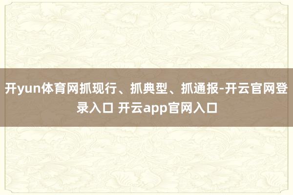 开yun体育网抓现行、抓典型、抓通报-开云官网登录入口 开云app官网入口