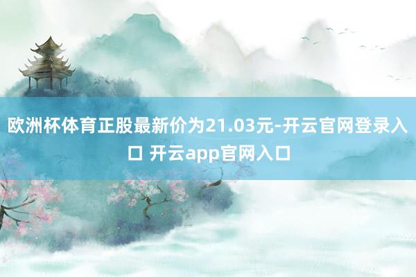 欧洲杯体育正股最新价为21.03元-开云官网登录入口 开云app官网入口
