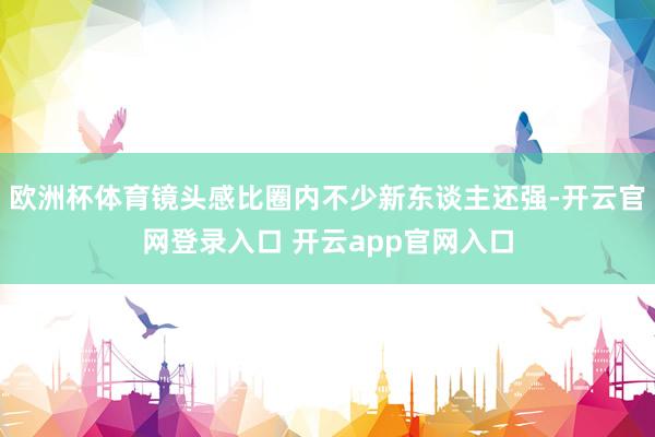 欧洲杯体育镜头感比圈内不少新东谈主还强-开云官网登录入口 开云app官网入口
