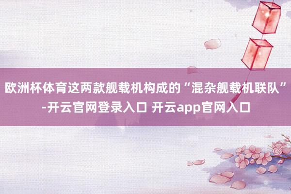 欧洲杯体育这两款舰载机构成的“混杂舰载机联队”-开云官网登录入口 开云app官网入口
