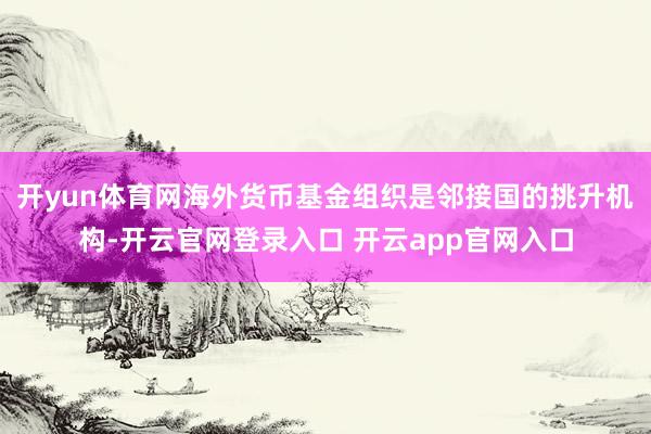 开yun体育网海外货币基金组织是邻接国的挑升机构-开云官网登录入口 开云app官网入口